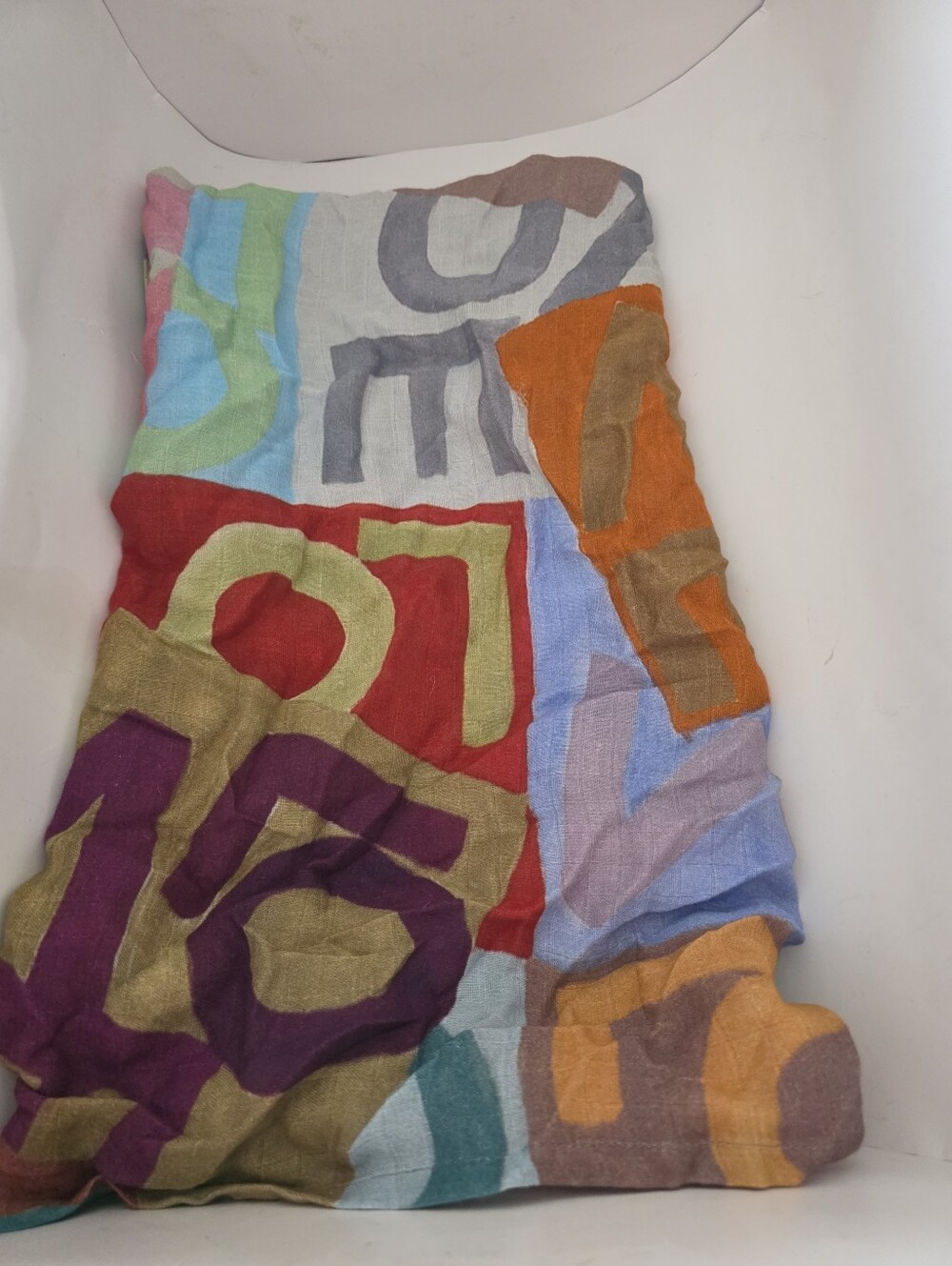 Loventourage Multicolor Love Swaddle Organic Cotton45" x 45"